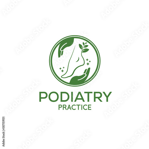 podiatry food care logo vector