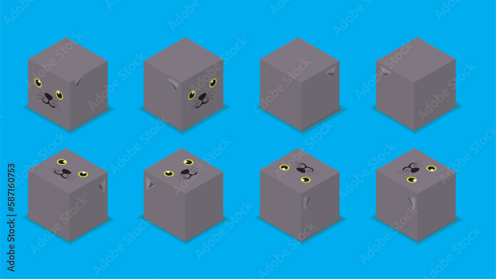 Animal Dice 3D Character Animal British Shorthair Cat Cartoon Vector Animal Dice 3D Character Animal British Shorthair Cat Cartoon Vector