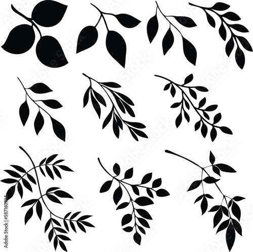 Pack of 8 Branches with Beautiful Foliage