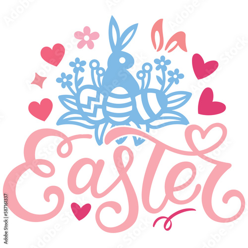 Easter T-shirt And SVG Design. Easter SVG for Cricut and Silhouette Crafters. Easter quotes eps files  Easter Vector EPS Editable File.