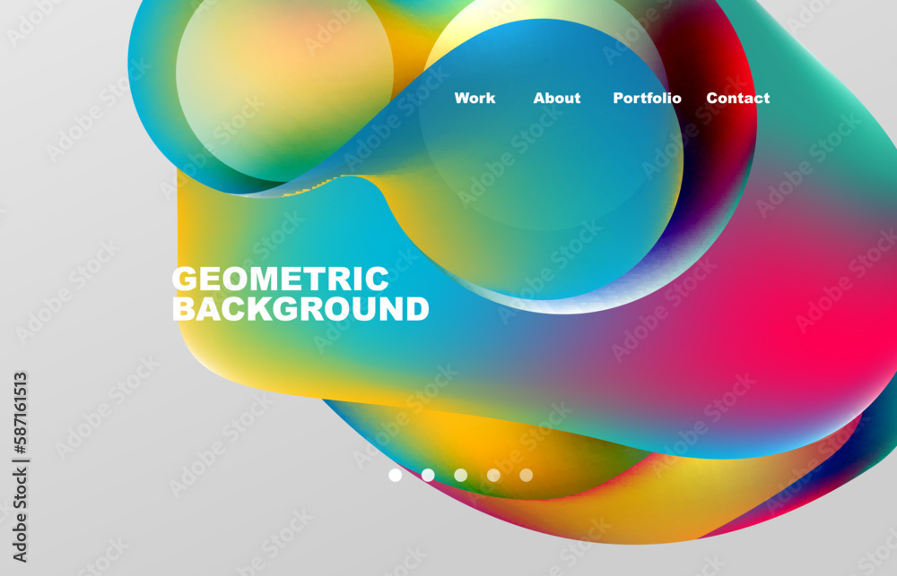 Abstract liquid background for your landing page design. Web page for website or mobile app wallpaper Abstract liquid background for your landing page design. Web page for website or mobile app wallpaper