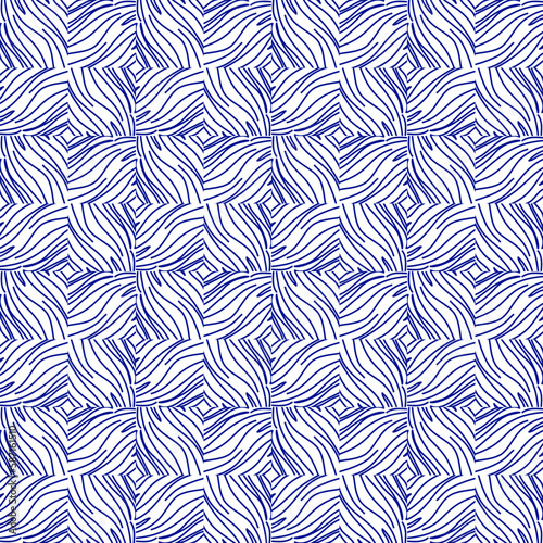 Ornate design with blue indigo color