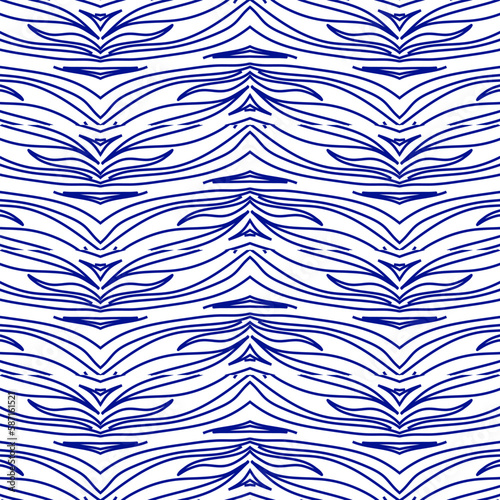 Seamless pattern design for wrapping paper, wallpaper, fabric, decorating and backdrop. Vector Illustration of geometry line art.