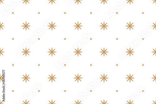 Geometric seamless pattern of white and gold color ethnic motifs for wallpapers and background.