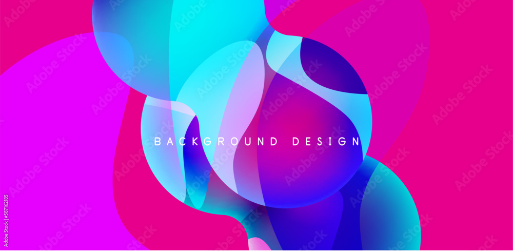 Spheres and circles abstract background, trendy colorful design. Vector Illustration For Wallpaper, Banner, Background, Card, Book Illustration, landing page