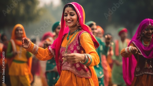 Bhangra Beats and Sweet Treats: Happy Vaisakhi Celebration in India, GENERATIVE AI photo