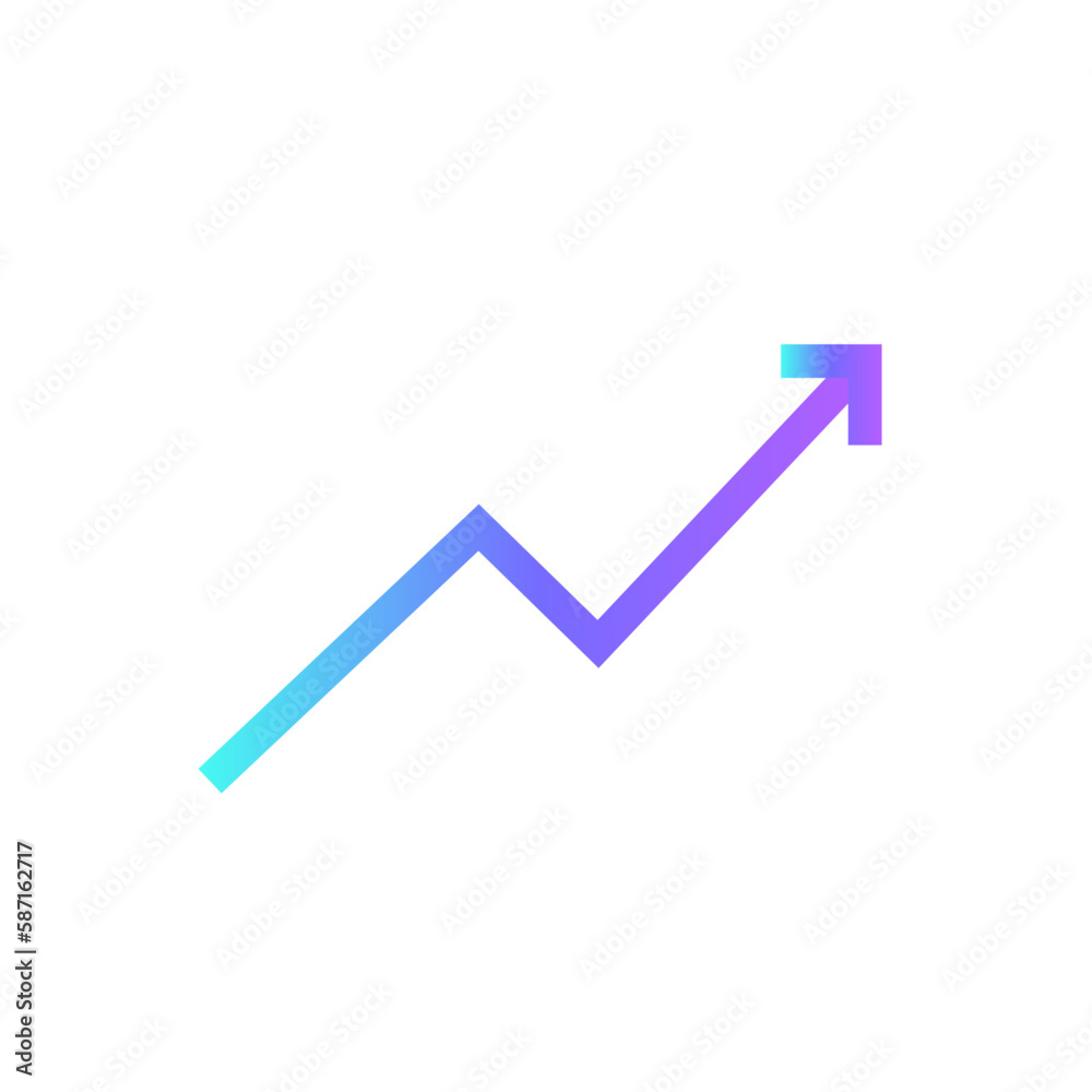 Growth Business icon with blue duotone style. finance, arrow, management, money, progress, chart, up. Vector illustration Growth Business icon with blue duotone style. finance, arrow, management, money, progress, chart, up. Vector illustration