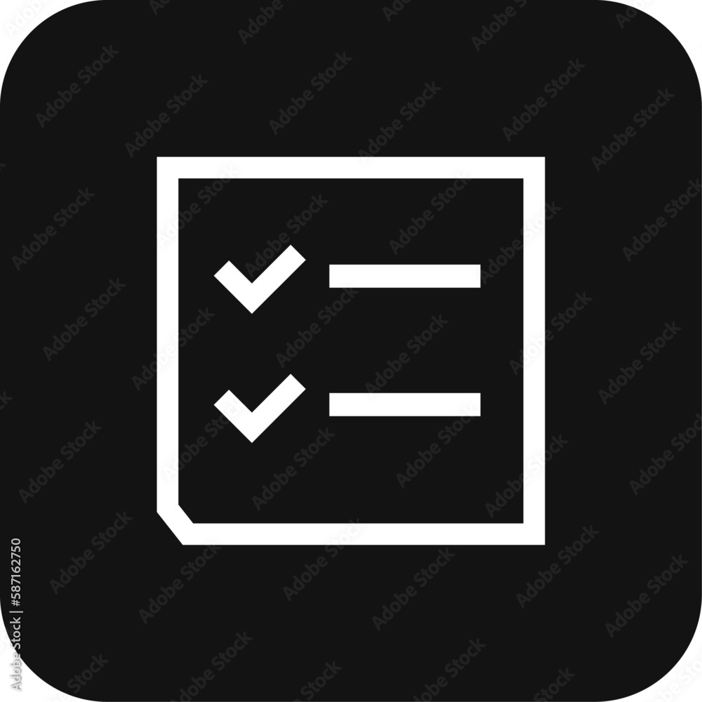 Check list Business icon with black filled line style. check, document, test, note, form, agreement, report. Vector illustration Check list Business icon with black filled line style. check, document, test, note, form, agreement, report. Vector illustration