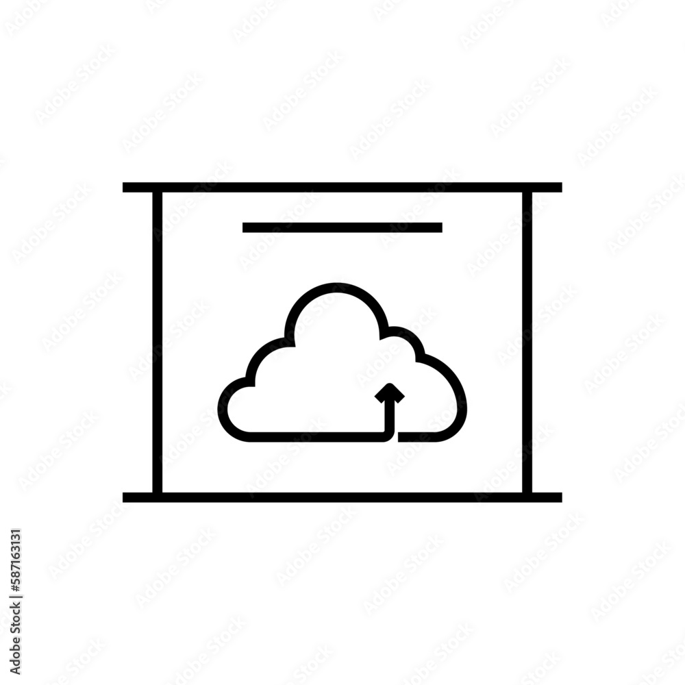 Upload file Business icon with black outline style. file, document, button, page, arrow, folder, uploading. Vector illustration Upload file Business icon with black outline style. file, document, button, page, arrow, folder, uploading. Vector illustration