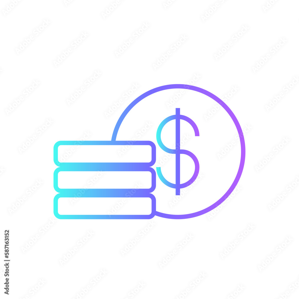 Money Business icon with blue duotone style. cash, payment, finance, dollar, coin, investment, pay. Vector illustration Money Business icon with blue duotone style. cash, payment, finance, dollar, coin, investment, pay. Vector illustration