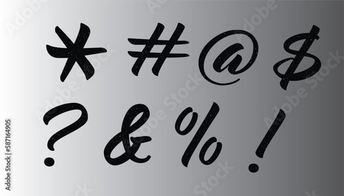 Signs & Symbols List, Punctuation marks, Keyboard symbols
