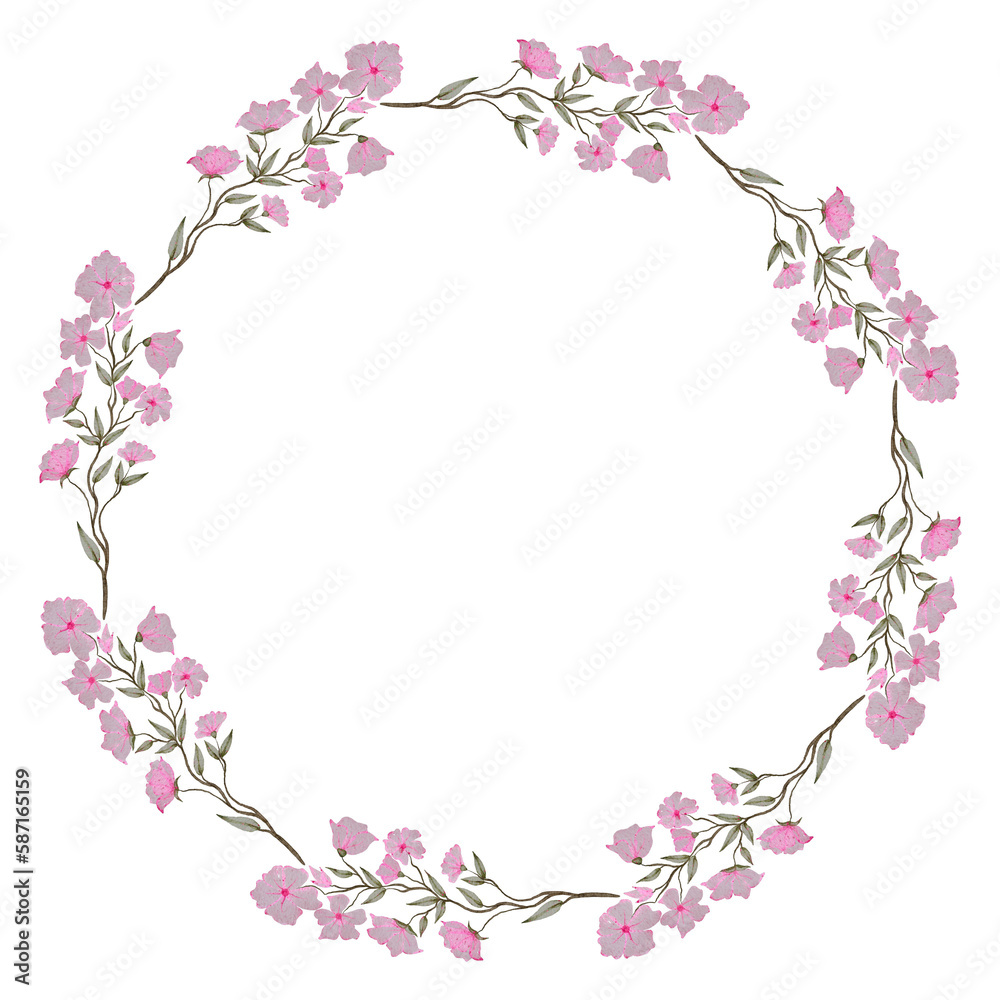 Floral wreath watercolor