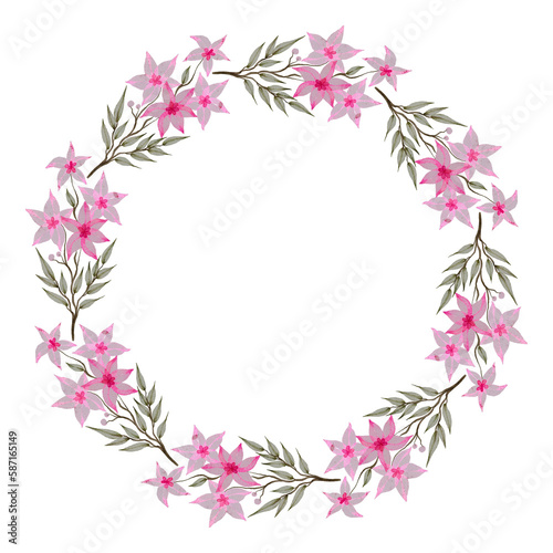 Floral wreath watercolor