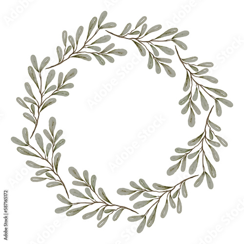 Wallpaper Mural Floral wreath watercolor Torontodigital.ca