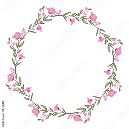 Floral wreath watercolor