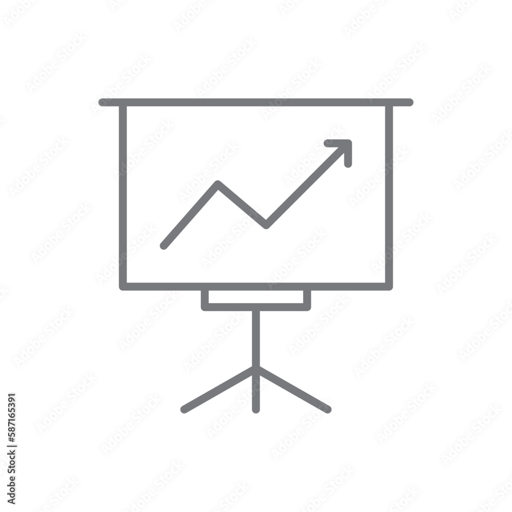 Data increase Business icon with black outline style. growth, arrow, chart, graph, profit, finance, progress. Vector illustration Data increase Business icon with black outline style. growth, arrow, chart, graph, profit, finance, progress. Vector illustration