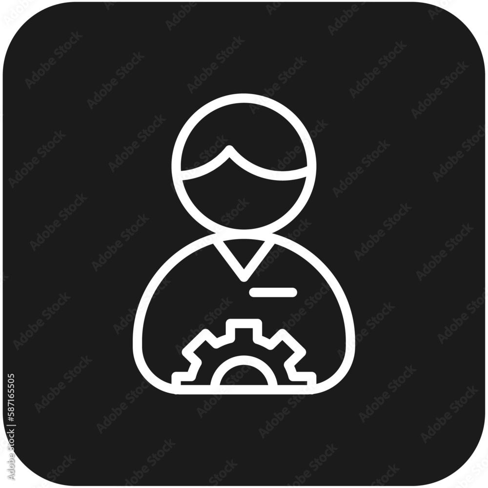 Manager Business icon with black filled line style. management, team, strategy, work, people, person, leader. Vector illustration Manager Business icon with black filled line style. management, team, strategy, work, people, person, leader. Vector illustration