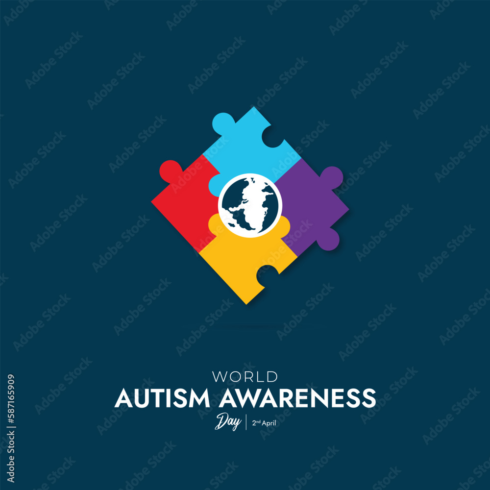Fototapeta premium World Autism Awareness Day Social Media Post