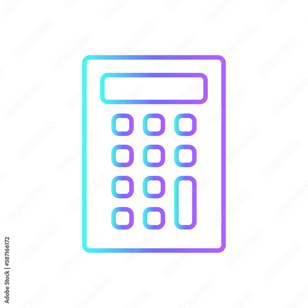 Calculator Business icon with blue duotone style. accounting, financial, money, calculation, mathematics, digital, technology. Vector illustration Calculator Business icon with blue duotone style. accounting, financial, money, calculation, mathematics, digital, technology. Vector illustration