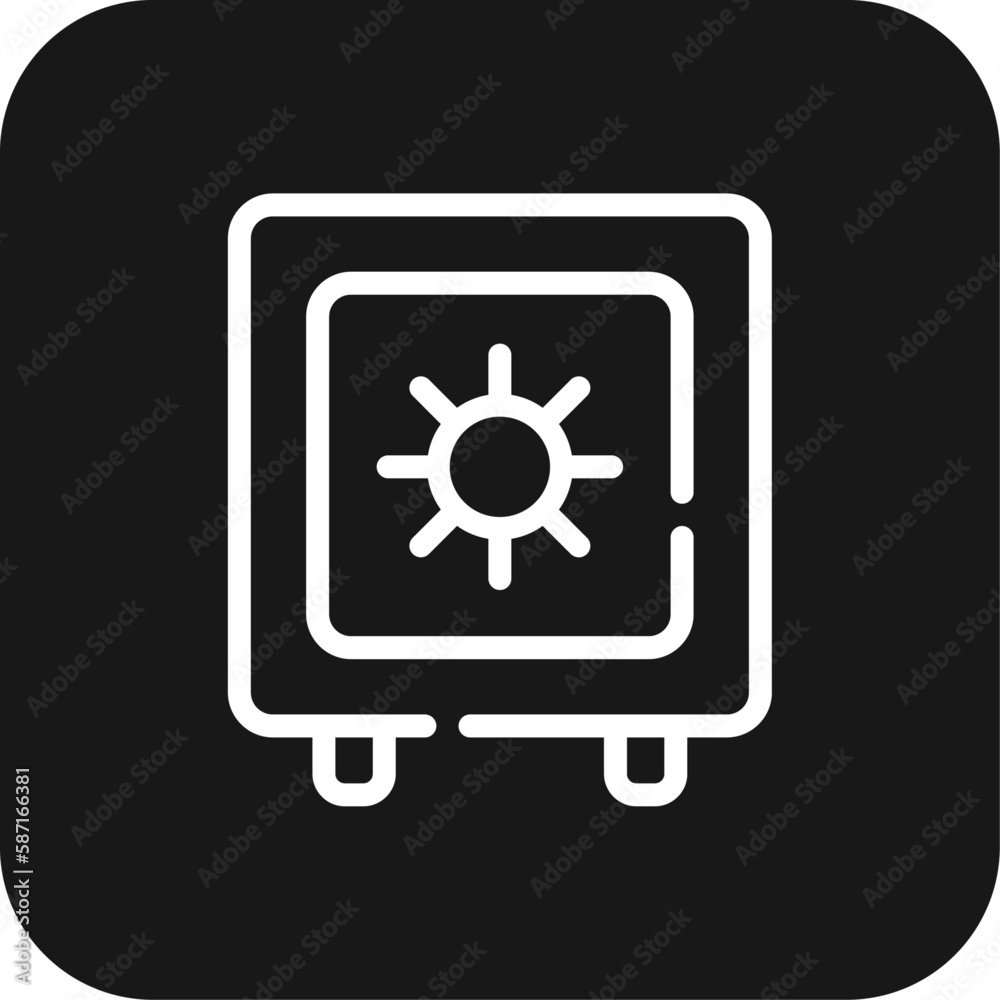 Deposit box Business icon with black filled line style. safe, bank, money, safety, protection, secure, security. Vector illustration Deposit box Business icon with black filled line style. safe, bank, money, safety, protection, secure, security. Vector illustration