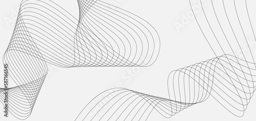 Wave Sound in abstract style on  light background. Bundle of digital signal wave lines. Human voice vibration, song waveform digital spectrum, sound pulse, waveform frequency equalizer. Vector.
