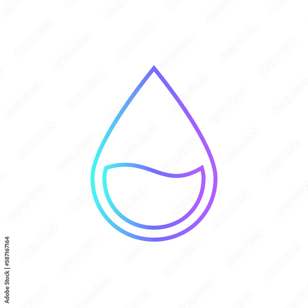 Mineral water Eco friendly icon with blue duotone style. money. Vector illustration Mineral water Eco friendly icon with blue duotone style. money. Vector illustration