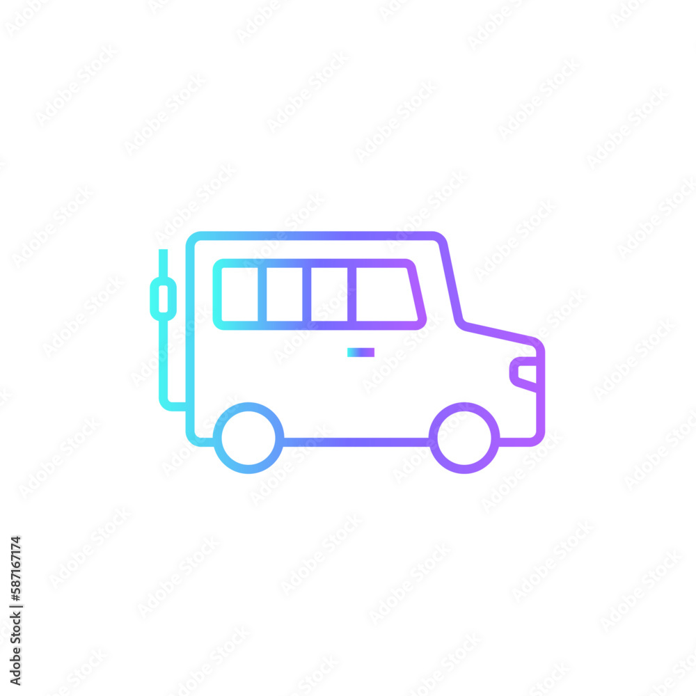 Car Eco friendly icon with blue duotone style. environment, power, friendly, solar, electricity, organic, sustainable. Vector illustration