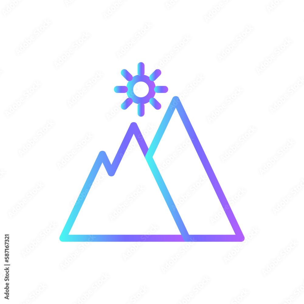 Brightness Eco friendly icon with blue duotone style. bright, light, energy, innovation, power, electricity, brightness. Vector illustration Brightness Eco friendly icon with blue duotone style. bright, light, energy, innovation, power, electricity, brightness. Vector illustration