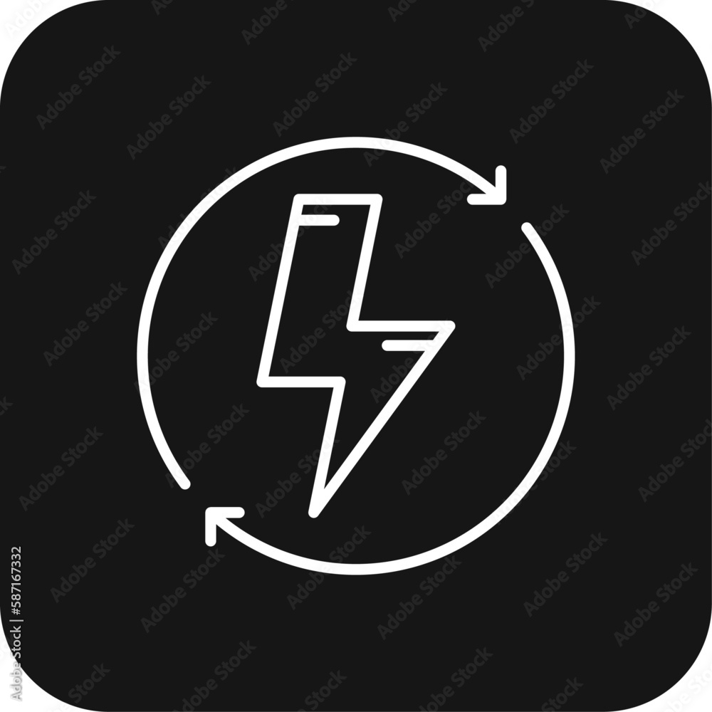 Charging Eco friendly icon with black filled line style. electricity, electric, power, electrical, battery, technology, charger. Vector illustration Charging Eco friendly icon with black filled line style. electricity, electric, power, electrical, battery, technology, charger. Vector illustration