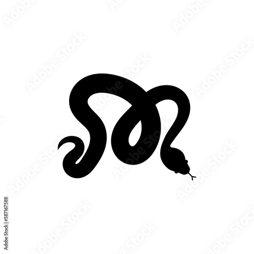 snake letter m logo illustration