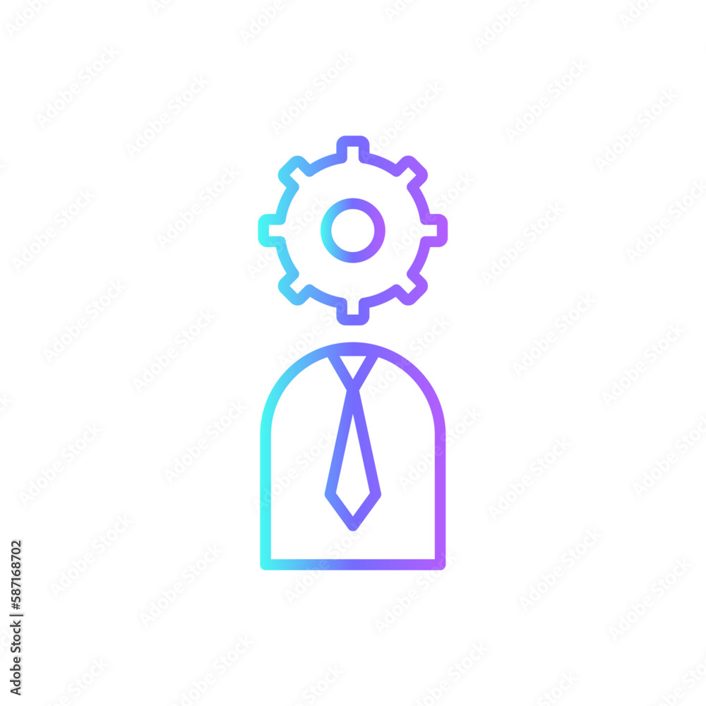 Manager teamwork and Management icon with purple blue outline style. teamwork, business, management, work, job, hiring, career. Vector Illustration Manager teamwork and Management icon with purple blue outline style. teamwork, business, management, work, job, hiring, career. Vector Illustration