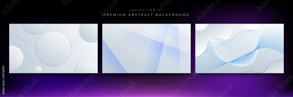 Modern white abstract presentation background with stripes lines