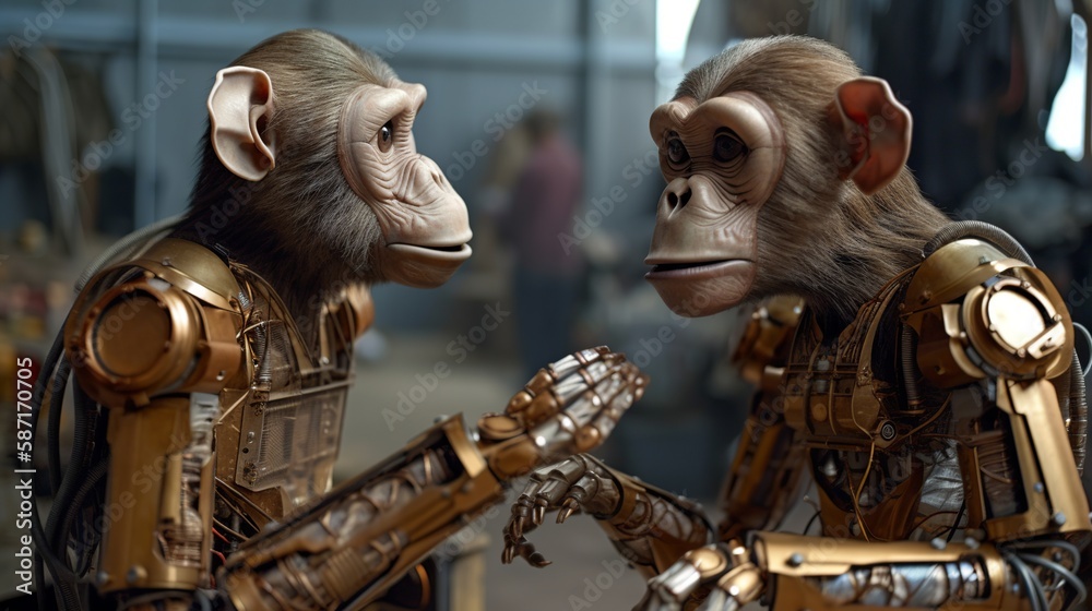 crazy monkeys, Generative AI.