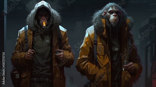 crazy monkeys, Generative AI.
