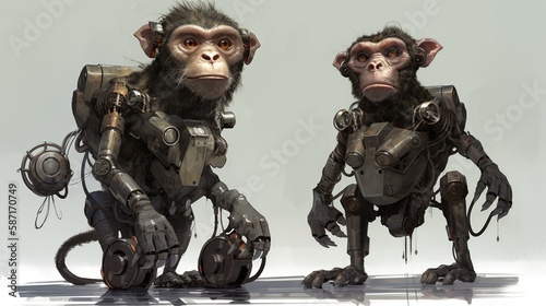crazy monkeys, Generative AI.