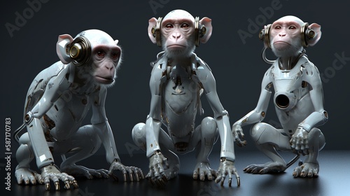 crazy monkeys, Generative AI.