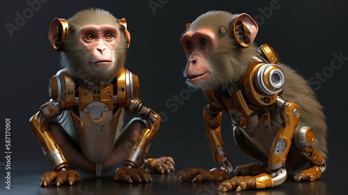 crazy monkeys, Generative AI.