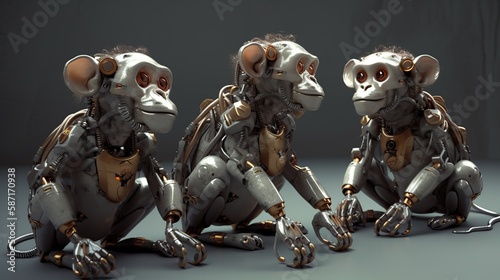 crazy monkeys, Generative AI.