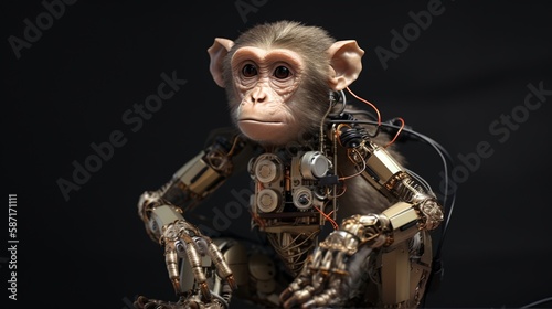 crazy monkeys, Generative AI. © PedroCarlos