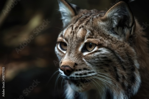 Lovely Adult Lynx. Generative AI