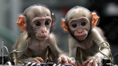 crazy monkeys, Generative AI.