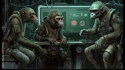 crazy monkeys, Generative AI.