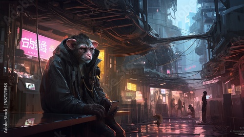 crazy monkeys, Generative AI.