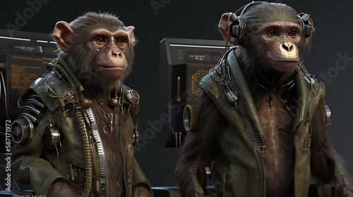 crazy monkeys, Generative AI.