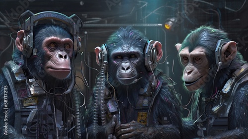 crazy monkeys, Generative AI.
