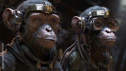 crazy monkeys, Generative AI.