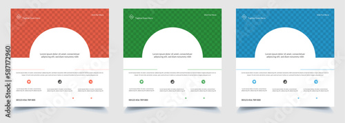 Digital business marketing banner for social media post template