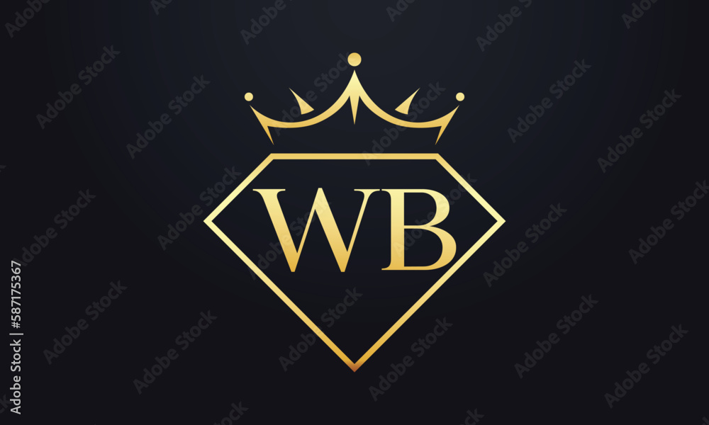 Diamond crown vector. Luxury queen logo for jewelry vector with letters Diamond crown vector. Luxury queen logo for jewelry vector with letters