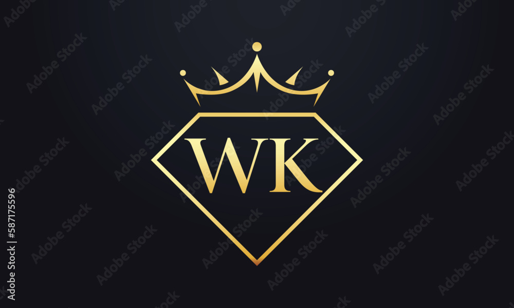 Diamond crown vector. Luxury queen logo for jewelry vector with letters	
