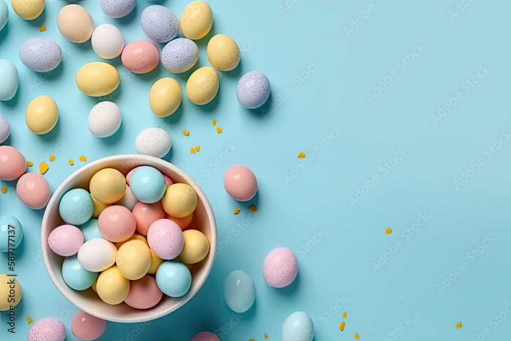 Easter eggs, decoration, basket, nest Easter eggs, decoration, basket, nest